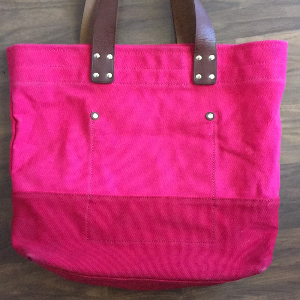 Cole Haan hot pink tote heavy cotton - Picture 5 of 8